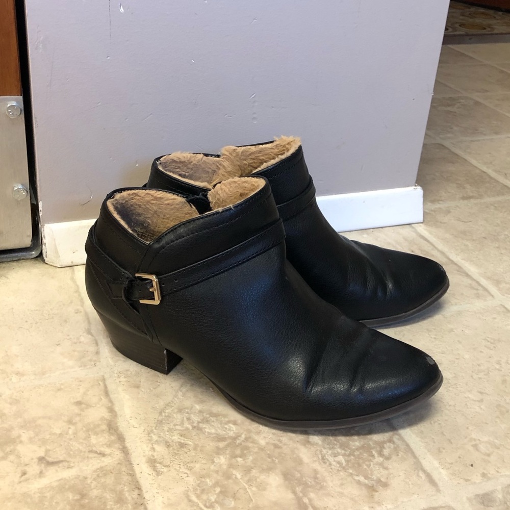 Ankle Booties with Faux Fur Lining